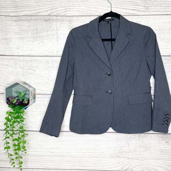 Theory Gray Fitted Blazer Jacket Women’s Size 8 - Picture 9 of 9